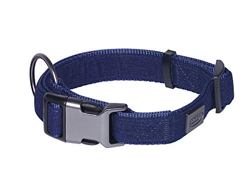 Nobby Halsband Linen Deluxe, blau L: 45-65 cm, B: 32 mm, 1 Stück von Nobby