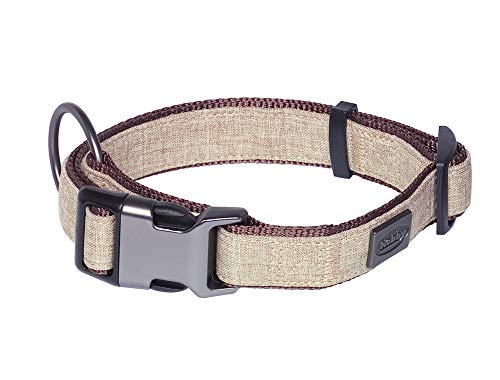 Nobby Halsband Linen Deluxe, braun L: 28-40 cm, B: 20 mm, 1 Stück von Nobby