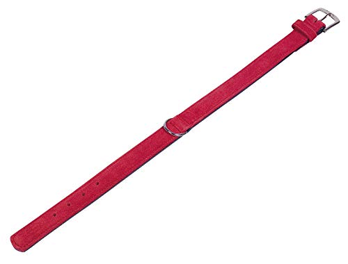Nobby Halsband VELOURS, rot (Lollipop), 52 cm (41-49 cm), 25/28 mm, 1 Stück von Nobby