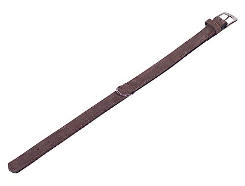 Nobby Halsband VELOURS, braun (Root), 60 cm (50-58 cm), 28/32 mm, 1 Stück von Nobby
