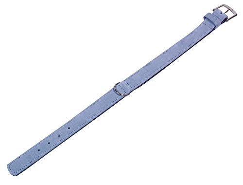 Nobby Halsband VELOURS, hellblau (Sky), 47 cm (38-44 cm), 22/25 mm, 1 Stück von Nobby