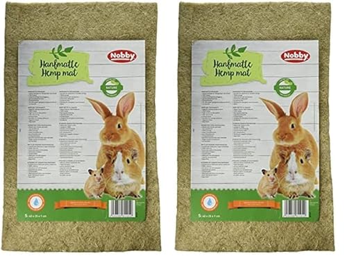 Nobby Hanfmatte für Hamster Nager, 40 x 25 x 1 cm, 1 Stück (Packung mit 2) von Nobby