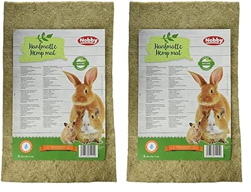 Nobby Hanfmatte für Hamster Nager, 40 x 25 x 1 cm, 1 Stück (Packung mit 2) von Nobby