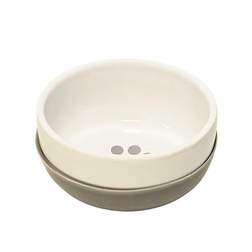 Nobby Hunde Keramik Napf SABIT rutschfest weiß/grau Ø 13,5 x 6 cm, 550 ml von Nobby