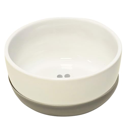 Nobby Hunde Keramik Napf SABIT rutschfest weiß/grau Ø 19,5 x 9 cm, 2.000 ml von Nobby
