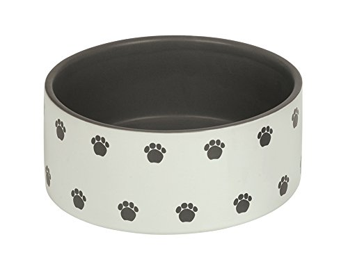 Nobby Hunde Keramiknapf PATA creme-grau Ø18 x 7 cm / 1,10 l von Nobby