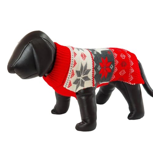 Nobby Hundepullover 'Snowflake', rot, 20 cm von Nobby