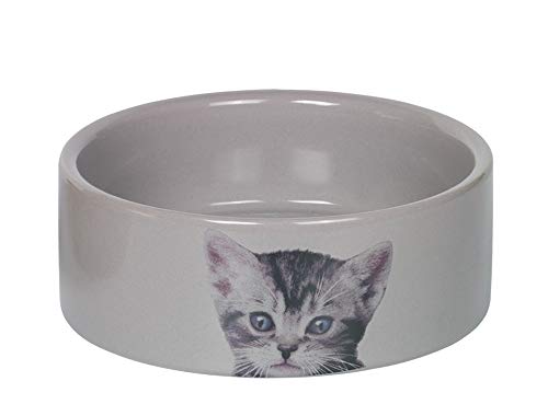 Nobby Katzen Keramik Napf Cute, Ø 12,0 x 4,5 cm, 0,25 l, 1 Stück von Nobby