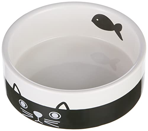 Nobby Katzen Keramiknapf FACE, schwarz / weiss Ø12,0 X 4,5 cm, 1 Stück von Nobby