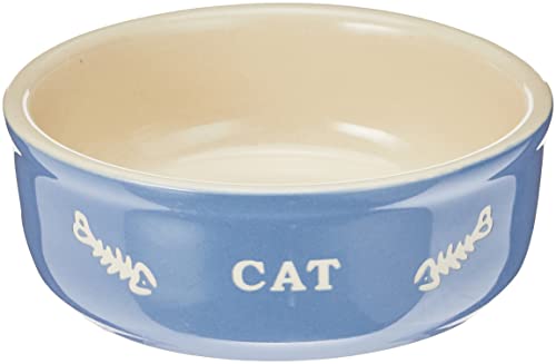Nobby Katzen Keramikschale CAT, hellblau / beige Ø13,5 X 5 cm, 1 Stück von Nobby