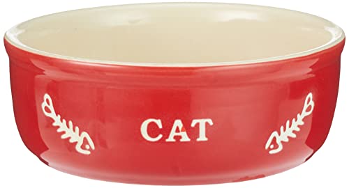 Nobby Katzen Keramikschale CAT, rot / beige Ø13,5 X 5 cm, 1 Stück von Nobby