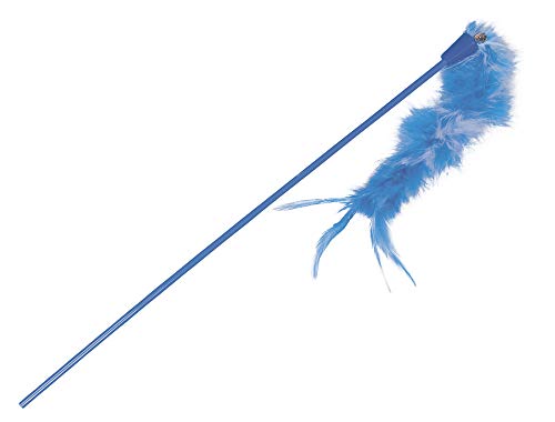 Nobby Katzenwedel mit Spielzeug Stab: 45 cm, Federn: 24 cm von Nobby