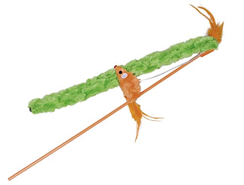 Nobby Katzenwedel mit Spielzeug Stab: 45 cm, Spielzeug: 37 cm von Nobby
