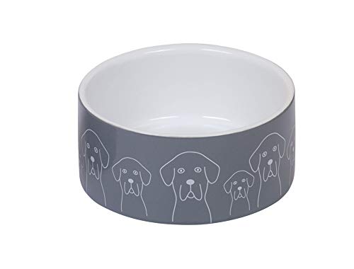 Nobby Keramik Napf Dogs, weiß Ø 15 x 6 cm, 0,55 l, 1 Stück von Nobby