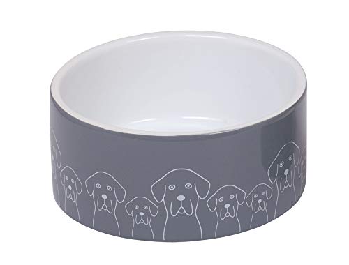 Nobby Keramik Napf Dogs, weiß Ø 18 x 7 cm, 1,10 l, 1 Stück von Nobby