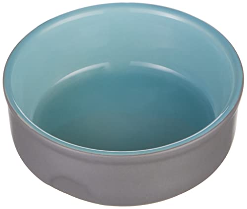 Nobby Hundefutterschüssel Feed, grau-blau, Ø 13 x 5 cm, 240 ml, für Hunde, mittlere Rassen, Innenbereich von Nobby