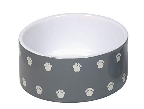 Nobby Keramik Napf Pata, grau/weiß Ø 18 x 7 cm, 1,10 l, 1 Stück von Nobby