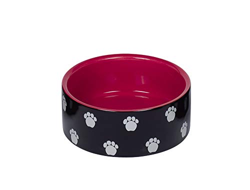 Nobby Keramik Napf Pata, schwarz/rot Ø 12 x 4,5 cm, 0,25 l, 1 Stück von Nobby