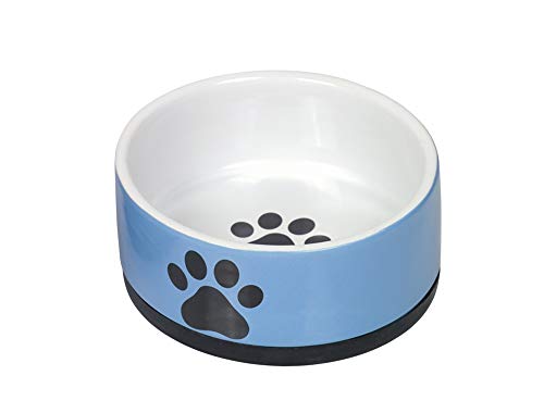 Nobby Keramik Napf Paw, blau Ø 14 x 6,5 cm, 0,4 l, 1 Stück von Nobby