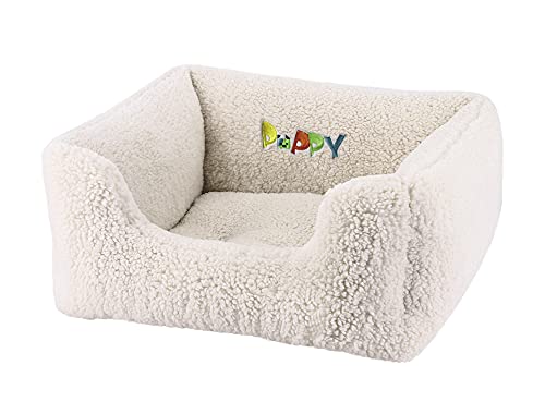 Nobby Komfort Bett eckig Puppy elfenbeinfarben 45 x 40 x 18 cm von Nobby