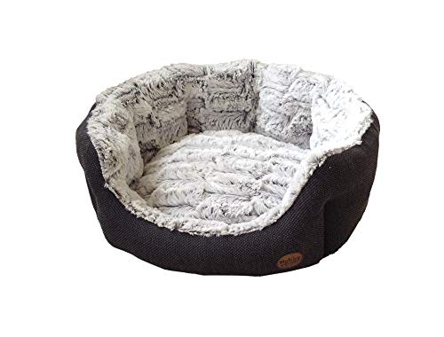 Nobby Komfort Bett oval "CACHO" dunkelgrau L x B x H: 45 x 40 x 19 cm von Nobby