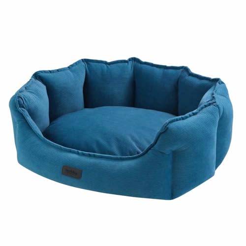 Nobby Komfort Bett oval Cordo blau 65 x 57 x 22 cm Nobby Komfort Bett oval Cordo blau 65 x 57 x 22 cm von Nobby