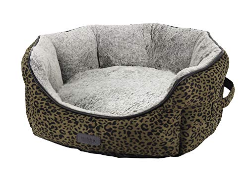 Nobby Komfort Bett oval Leo Leopard braun 45 x 40 x19 cm von Nobby