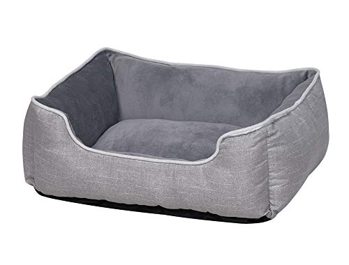 Nobby Komfortbett eckig Classic Purna grau 50 x 40 x 17 cm von Nobby