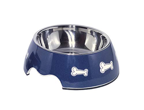 Nobby Melamin Napf Bone blau M: 17,5 x 6,5 cm, 350 ml von Nobby