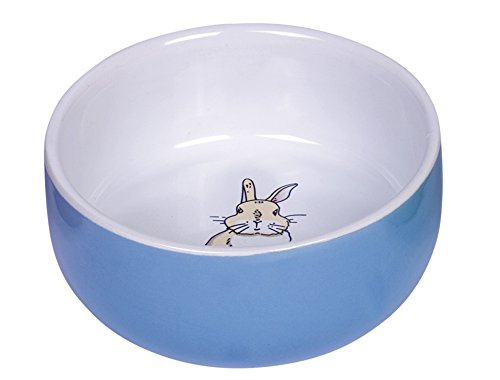 Nobby Nager Keramik Napf "Rabbit" blau/weiß Ø 11cm x 4,5 cm von Nobby