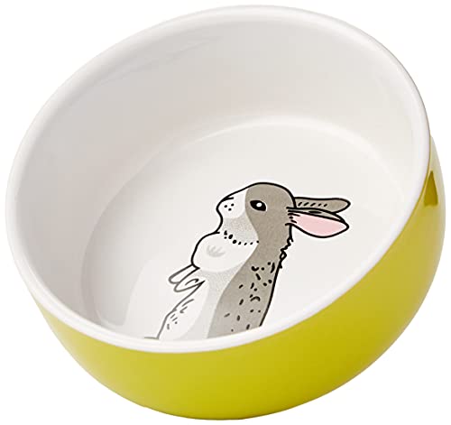 Nobby Nager Keramik Napf Rabbit, grün/weiß Ø 11cm x 4,5 cm, 1 Stück von Nobby