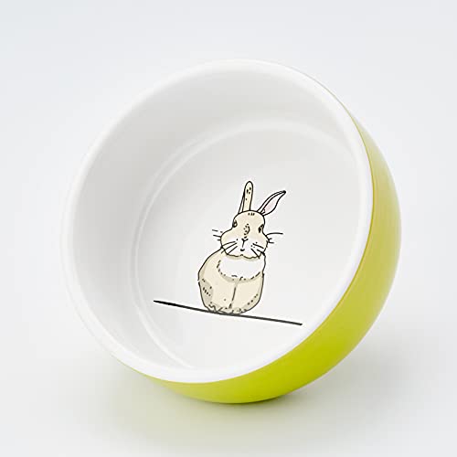 Nobby Nager Keramik Napf Rabbit, grün/weiß Ø 11cm x 4,5 cm, 1 Stück von Nobby