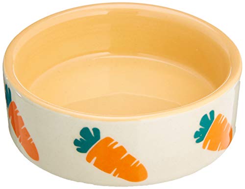 Nobby Nager Keramikschale Carrot, beige-orange, Ø7,5 x 2,5 cm, 55 ml,1 Stück von Nobby