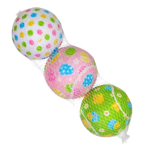 Nobby Ostern Tennisball Ø 6,5 cm, 3er Netz von Nobby