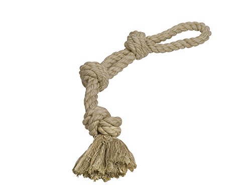 Nobby Rope Toy, Spielseil doppelt Sisal-Cotton-Mix, natur 60 cm, 600 g, 3 Knoten, 1 Stück von Nobby