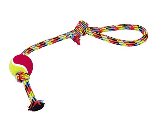 Nobby Rope Toy mit Tennisball 47 cm; Ball Ø 5 cm; 98 g; 2 Knoten von Nobby