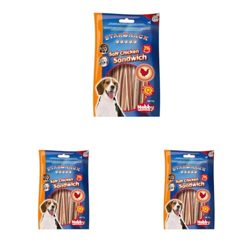 Nobby STARSNACK Soft Chicken Sandwich 375 g, 1 Stück (Packung mit 3) von Nobby