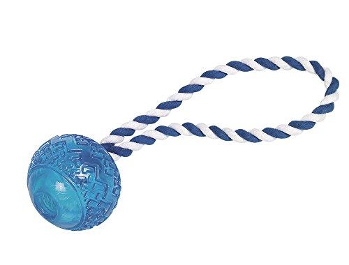 Nobby TPR Ball mit Seil, blau, 26 cm, Ø 7 cm Nobby TPR Ball mit Seil, blau, 26 cm, Ø 7 cm von Nobby