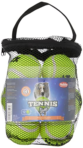 Nobby Tennisball, M 6,5 cm, 12er Netztasche, 1 Stück (1 x 12 Stück) von Nobby