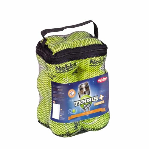 Nobby Tennisball mit Squeaker Sortiert S 5,5 cm, 12er Netztasche Nobby Tennisball mit Squeaker Sortiert S 5,5 cm, 12er Netztasche von Nobby