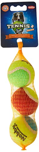 Nobby Tennisball mit Squeaker, XS: 4,0 cm, 1 Netz (1 x 3 Stück) von Nobby