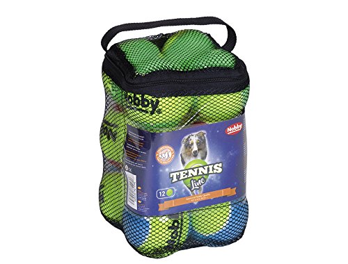 Nobby Tennisball, M: 6,5 cm, 12er Netztasche, 1 Stück (1 x 12 Stück) von Nobby