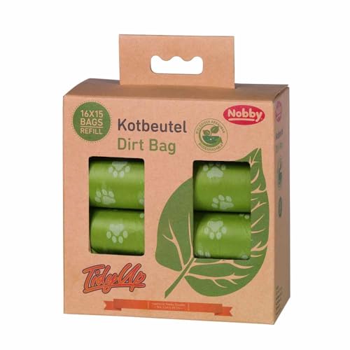 Nobby TidyUp Kotbeutel biologisch abbaubar grün 16 Rollen á 15 Beutel von Nobby
