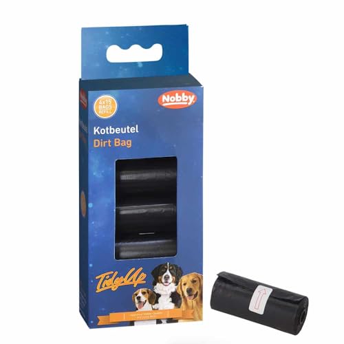 Nobby TidyUp Kotbeutel schwarz 4 Rollen á 15 Beutel von Nobby