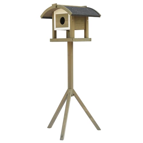 Nobby Vogelhaus IDA Graubraun-weiß 60 x 60 x 140 cm von Nobby