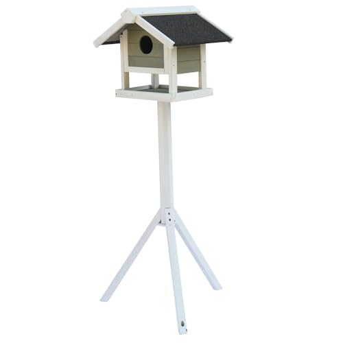 Nobby Vogelhaus TALVI weiß-Graubraun 60 x 60 x 140 cm von Nobby