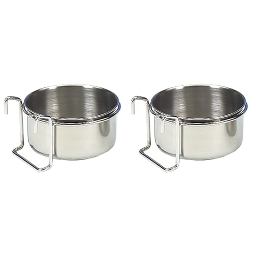 Nobby Vogelnapf Edelstahl, 15 cm, 0,9 ltr, Silber (Packung mit 2) von Nobby