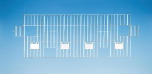 Nobby Vogel Fence, 100 x 40 cm, Silver Gray (Zinc Plated), Außenbereich, Zucht, Zwei Nistkasten- sowie zwei Schiebetüren ausgestattet von Nobby