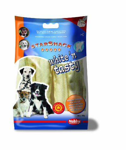 Nobby STARSNACK White´n Tasty Kaurollen für alle Hunde, ca. 15 cm, 1 Tüte je 5 Stück (1 x 100 g) von Nobby