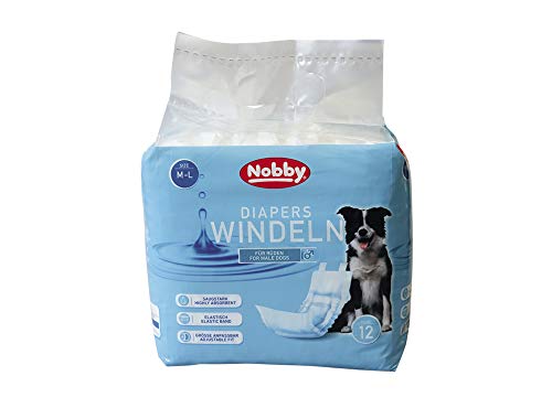 Nobby Windeln, Rüden, M-L, 46-60 cm, 1 Packung (1 x 12 Stück) Nobby Windeln, Rüden, M-L, 46-60 cm, 1 Packung (1 x 12 Stück) von Nobby